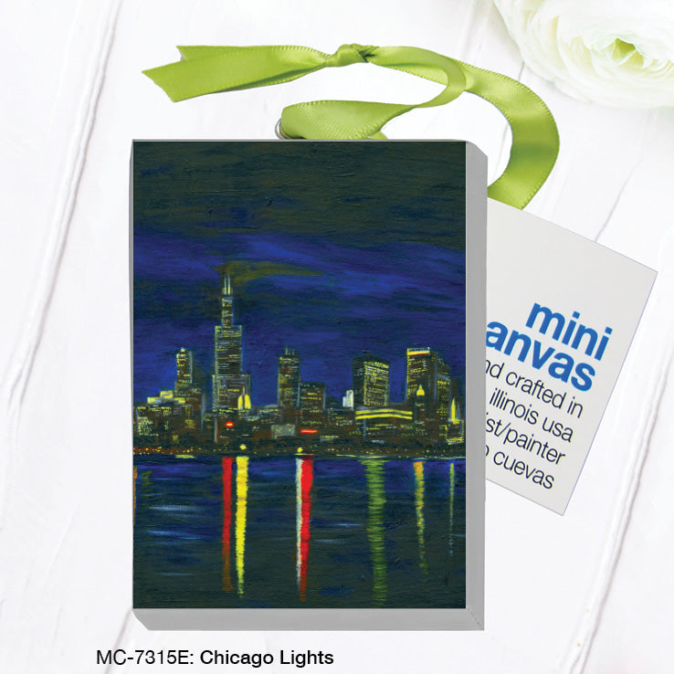 Chicago Lights, Mini Canvas (MC-7315E), Front, printedcanvas.com