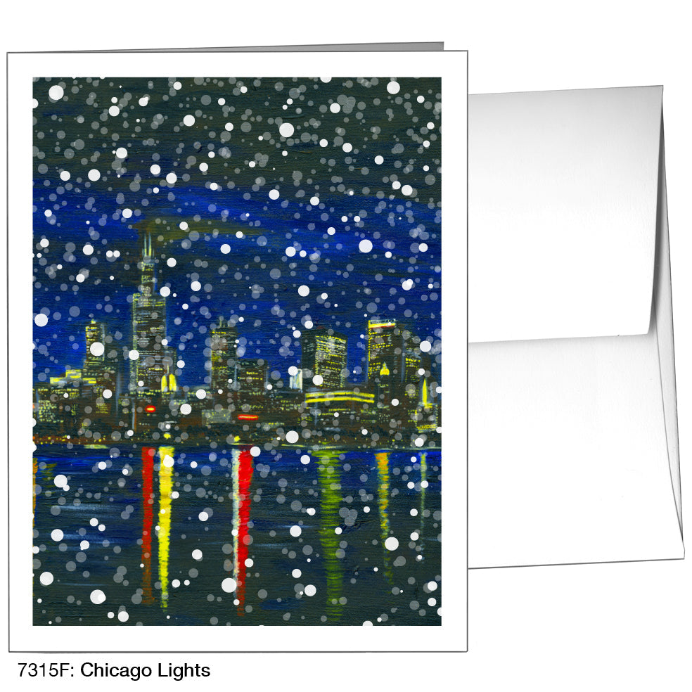 Chicago Lights, Greeting Card (7315F), A2, printedcanvas.com