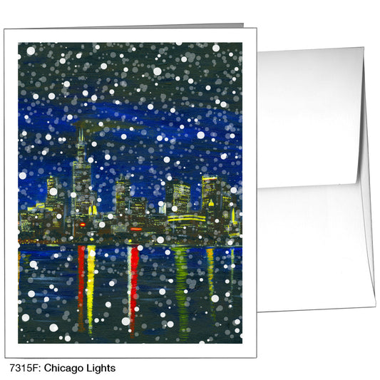 Chicago Lights, Greeting Card (7315F), A2, printedcanvas.com