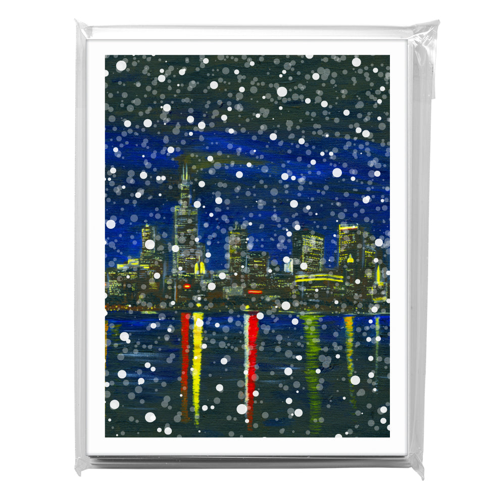 Chicago Lights, Greeting Card (7315F), A2 8-Pack, printedcanvas.com
