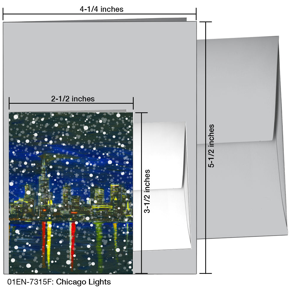 Chicago Lights, Greeting Card (7315F), Enclosure, printedcanvas.com