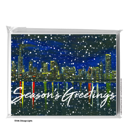 Chicago Lights, Greeting Card (#7315K), A2 Card Front, www.printedcanvas.com