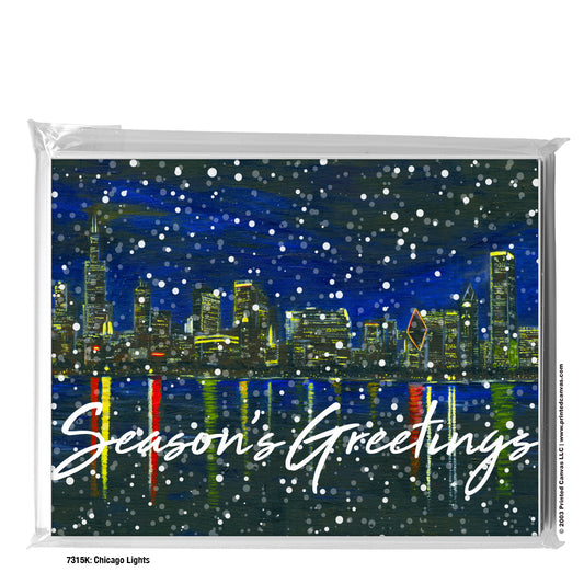 Chicago Lights, Greeting Card (#7315K), A2 Card Front, www.printedcanvas.com