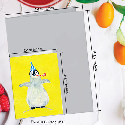Penguins, Greeting Card (#7316B)