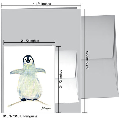 Penguins, Greeting Card (7316K), Enclosure, printedcanvas.com