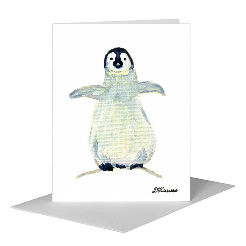 Penguins, Greeting Card (#7316K) A2 Card Front, www.printedcanvas.com