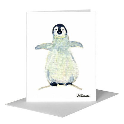Penguins, Greeting Card (#7316K) A2 Card Front, www.printedcanvas.com