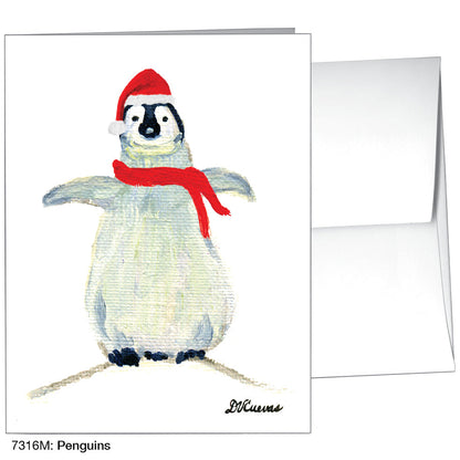 Penguins, Greeting Card (7316M), A2, printedcanvas.com