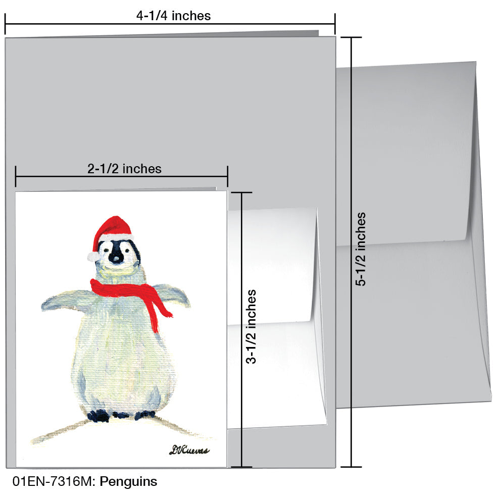 Penguins, Greeting Card (7316M), Enclosure, printedcanvas.com