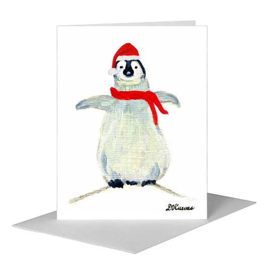 Penguins, Greeting Card (#7316M) A2 Card Front, www.printedcanvas.com