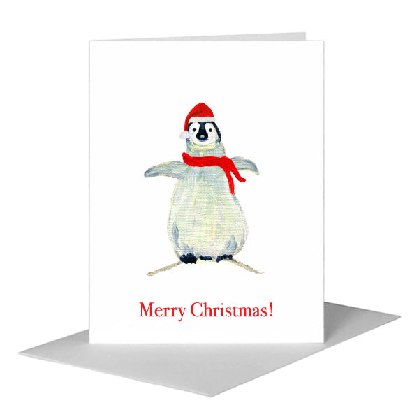 Penguins, Greeting Card (#7316P) A2 Card Front, www.printedcanvas.com