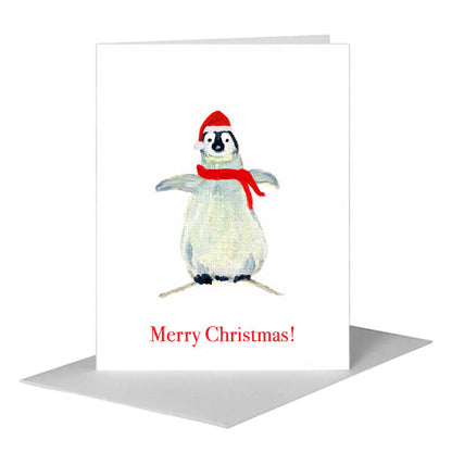 Penguins, Greeting Card (#7316P) A2 Card Front, www.printedcanvas.com