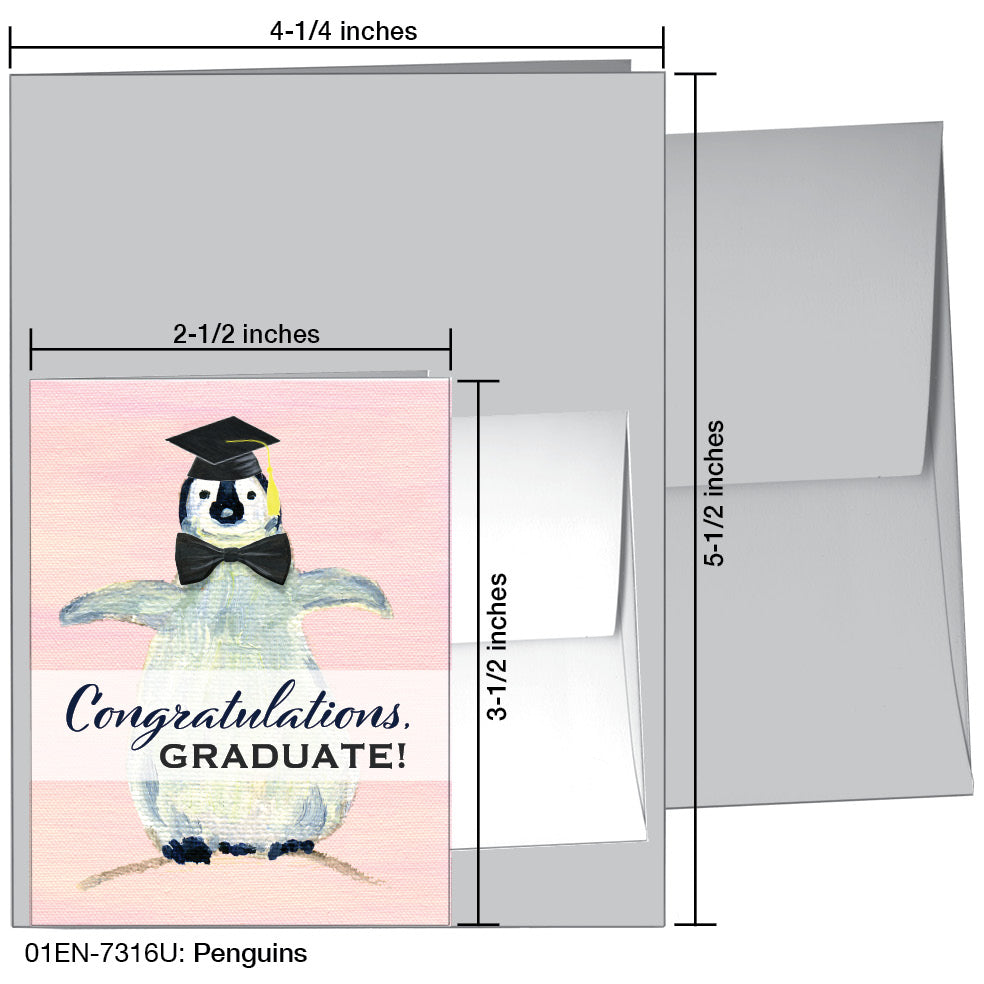 Penguins, Greeting Card (7316U)