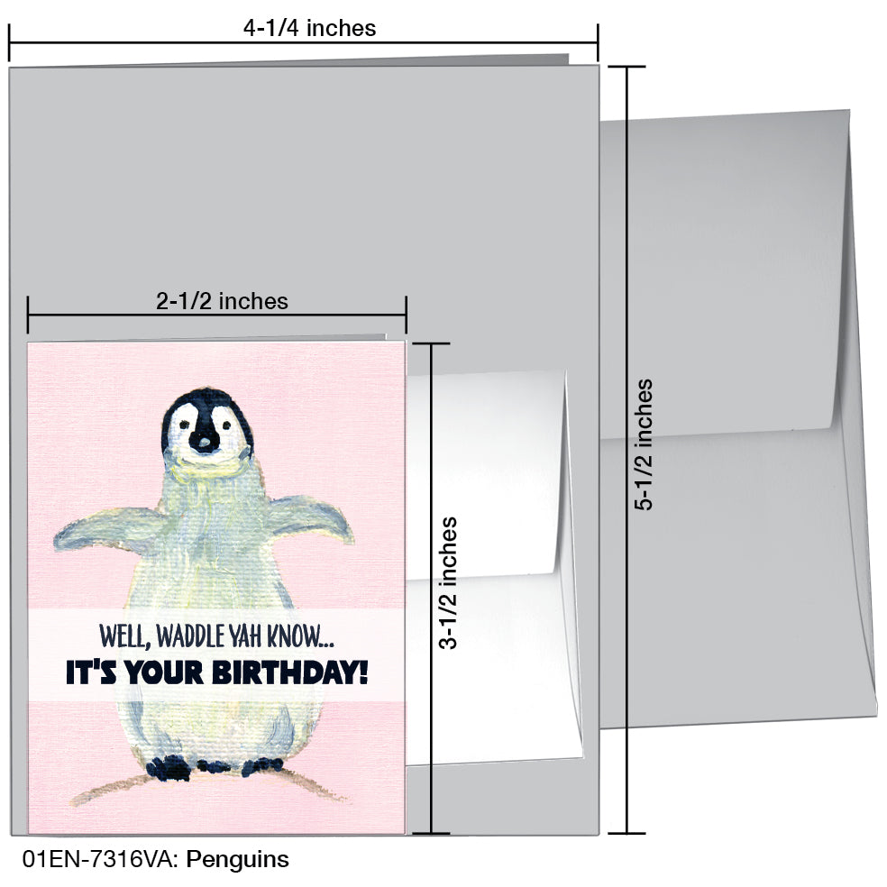 Penguins, Greeting Card (7316VA)