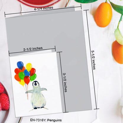 Penguins, Greeting Card (#7316Y)