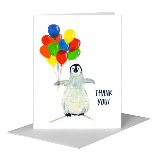 Penguins, Greeting Card (#7316YC) A2 Card Front, www.printedcanvas.com