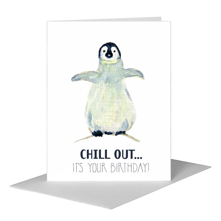 Penguins, Greeting Card (#7316Z) A2 Card Front, www.printedcanvas.com
