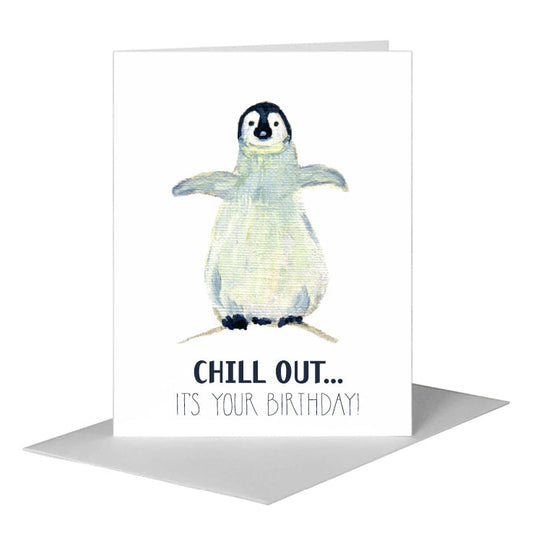 Penguins, Greeting Card (#7316Z) A2 Card Front, www.printedcanvas.com