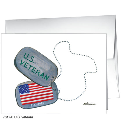 U.S. Veteran, Greeting Card (#7317A), A2 Card Front, www.printedcanvas.com