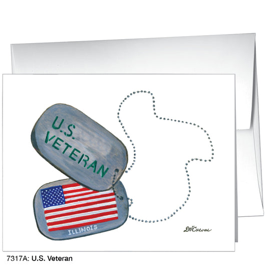 U.S. Veteran, Greeting Card (#7317A), A2 Card Front, www.printedcanvas.com