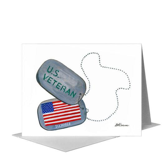U.S. Veteran, Greeting Card (#7317A) A2 Card Front, www.printedcanvas.com