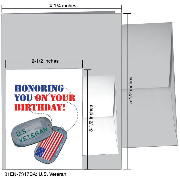 U.S. Veteran, Greeting Card (#7317BA)