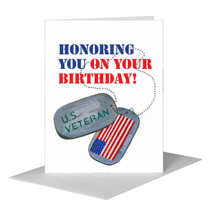 U.S. Veteran, Greeting Card (#7317BA), A2 Card Front, www.printedcanvas.com