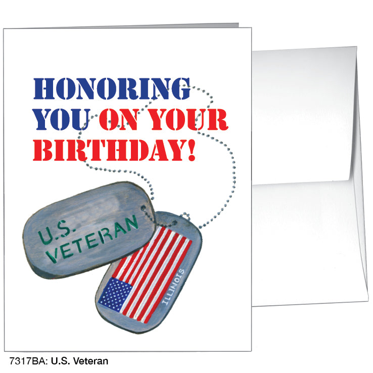 U.S. Veteran, Greeting Card (#7317BA), A2 Card Front, www.printedcanvas.com