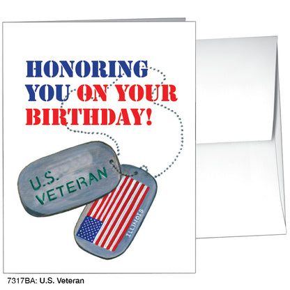U.S. Veteran, Greeting Card (#7317BA), A2 Card Front, www.printedcanvas.com