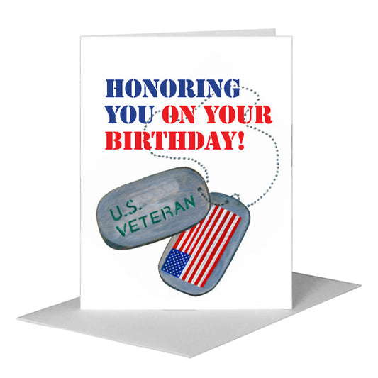 U.S. Veteran, Greeting Card (#7317CA) A2 Card Front, www.printedcanvas.com