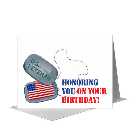 U.S. Veteran, Greeting Card (#7317C) A2 Card Front, www.printedcanvas.com