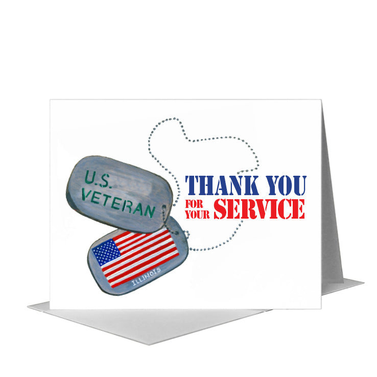 U.S. Veteran, Greeting Card (#7317D), A2 Card Front, www.printedcanvas.com