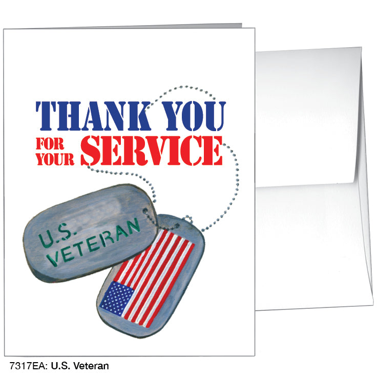 U.S. Veteran, Greeting Card (#7317EA), A2 Card Front, www.printedcanvas.com