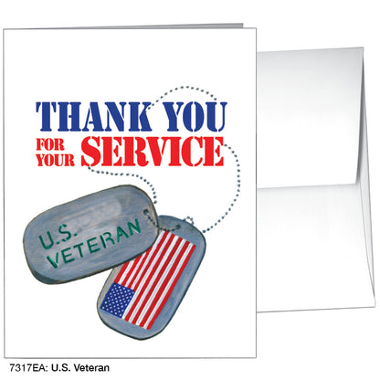 U.S. Veteran, Greeting Card (#7317EA), A2 Card Front, www.printedcanvas.com