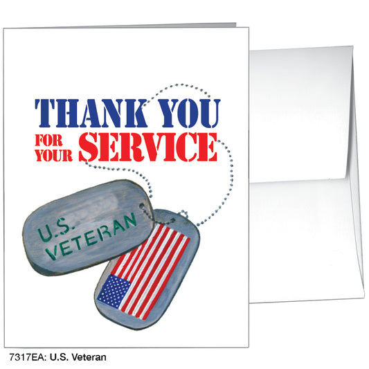 U.S. Veteran, Greeting Card (#7317EA), A2 Card Front, www.printedcanvas.com