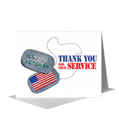 U.S. Veteran, Greeting Card (#7317E) A2 Card Front, www.printedcanvas.com