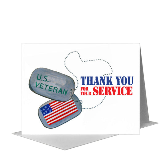 U.S. Veteran, Greeting Card (#7317E) A2 Card Front, www.printedcanvas.com