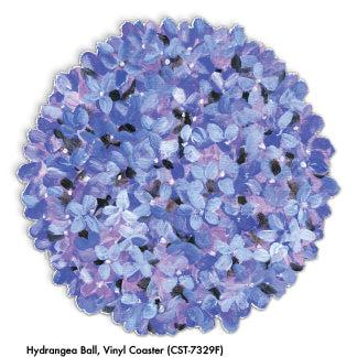 Hydrangea Ball, Vinyl Coaster (CST-7329F) - Printed Canvas