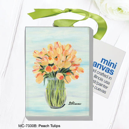 Peach Tulips, Mini Canvas (MC-7330B)