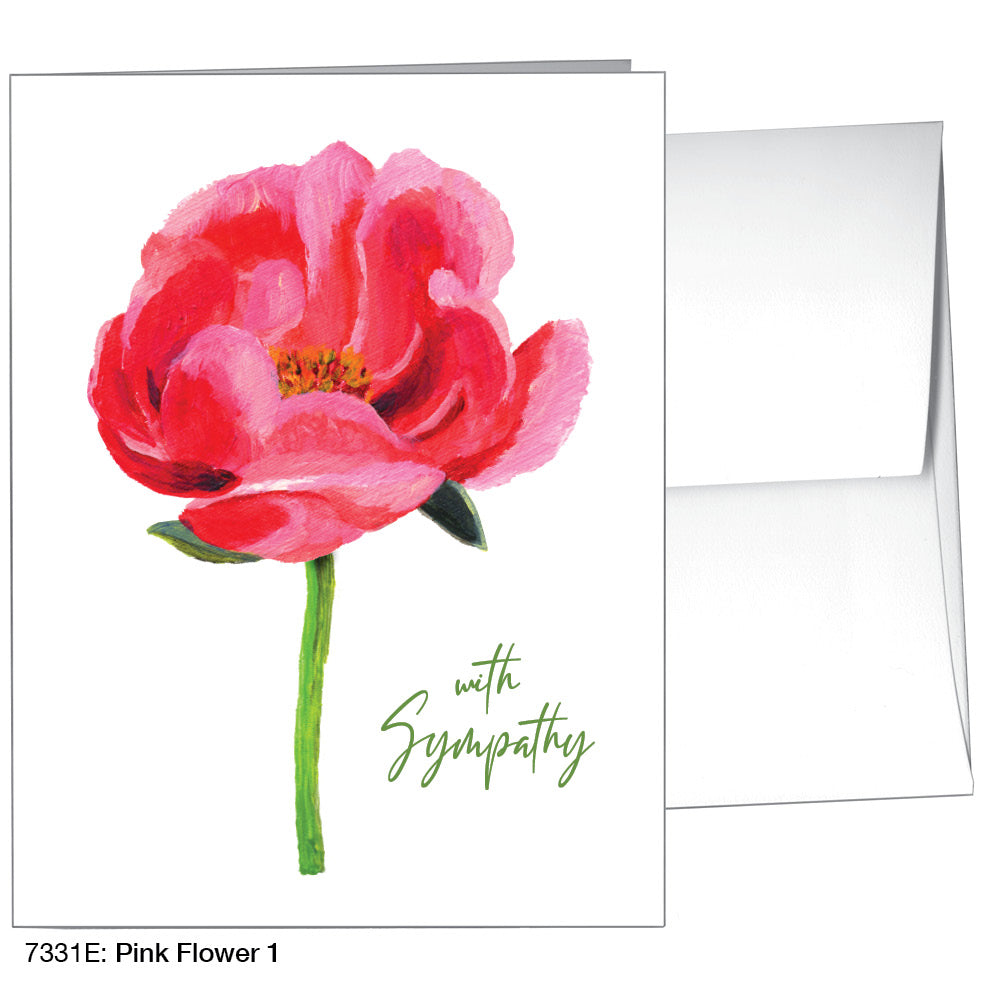 Pink Flower 1, Greeting Card (7331E)