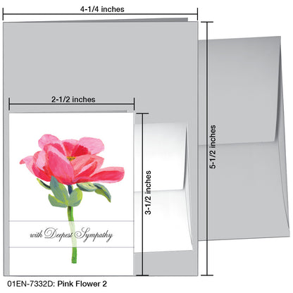 Pink Flower 2, Greeting Card (7332D)