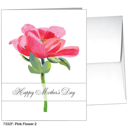 Pink Flower 2, Greeting Card (7332F)