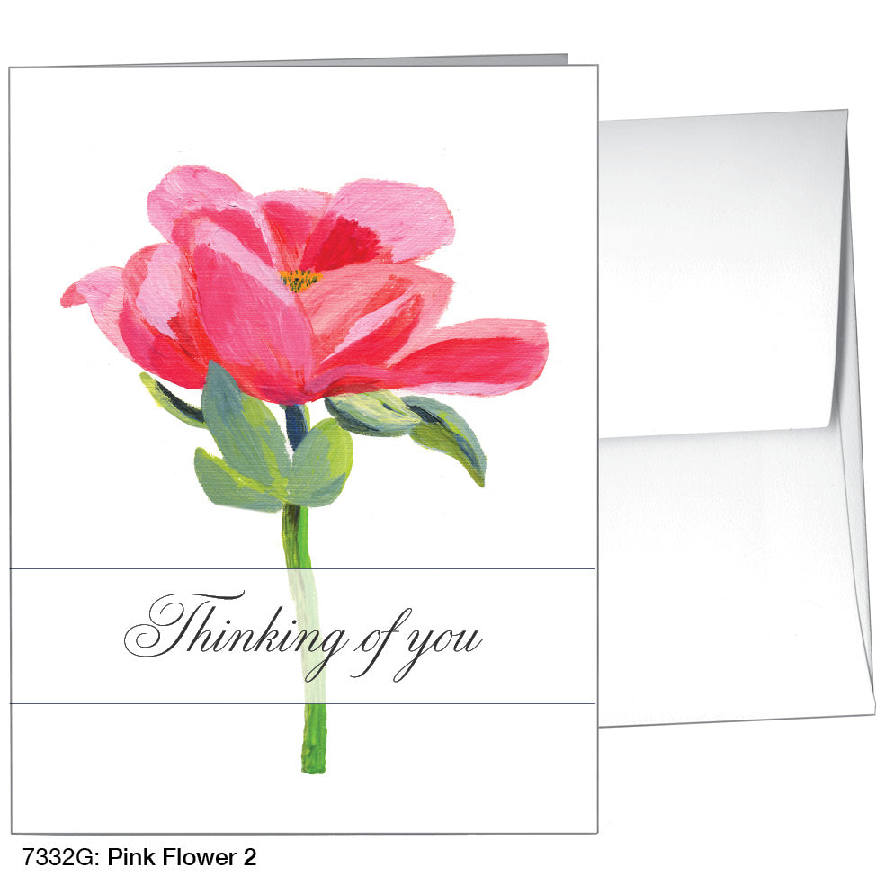 Pink Flower 2, Greeting Card (7332G)