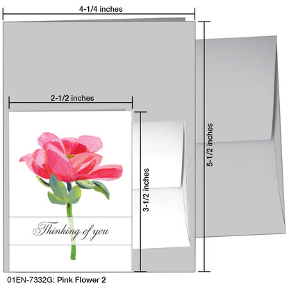 Pink Flower 2, Greeting Card (7332G)