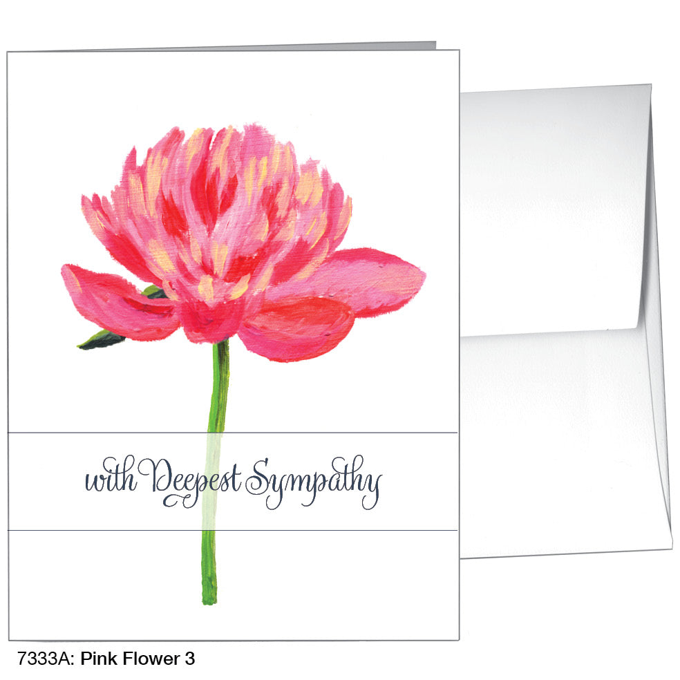 Pink Flower 3, Greeting Card (7333A)