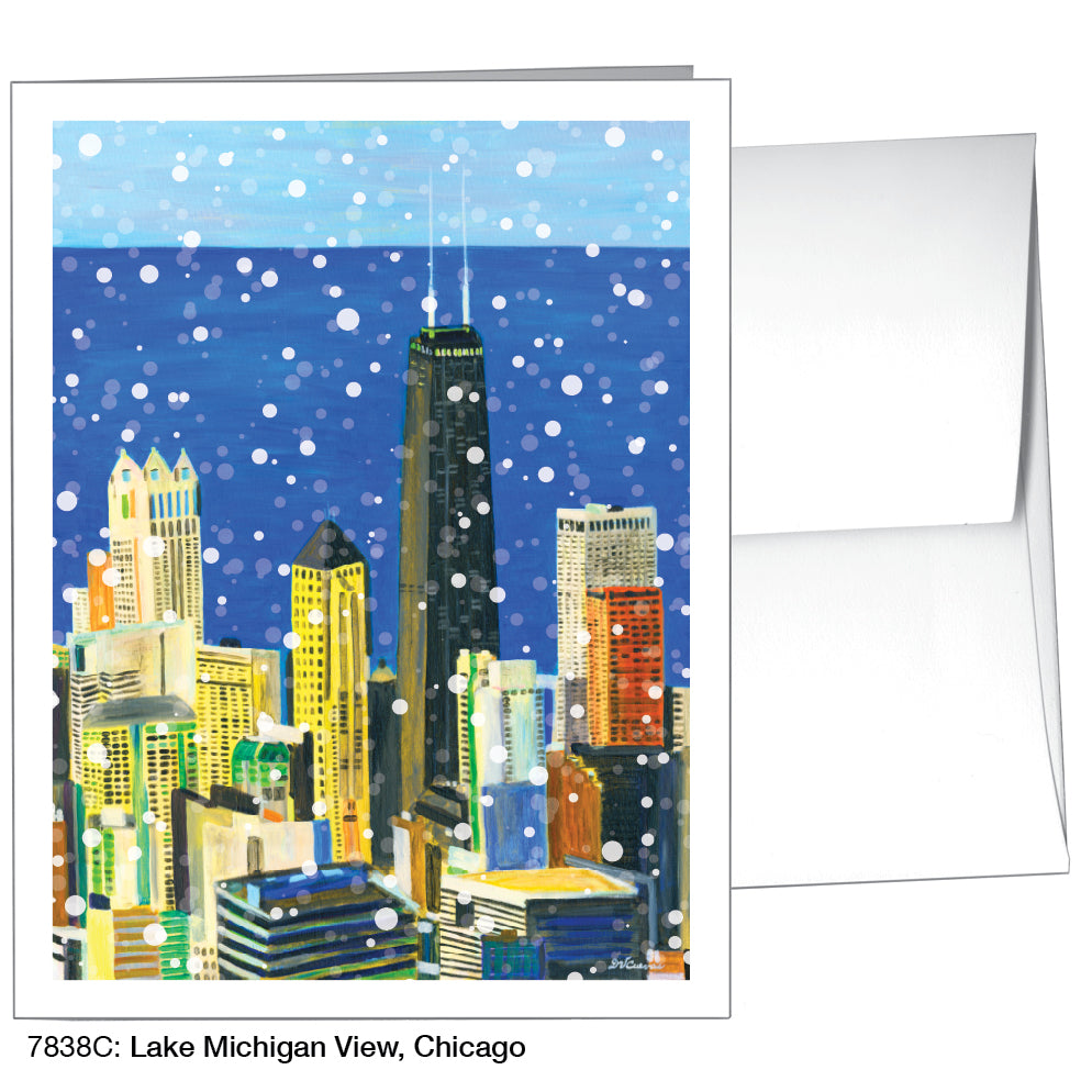 Lake Michigan View, Chicago, Greeting Card (7838C), A2, printedcanvas.com