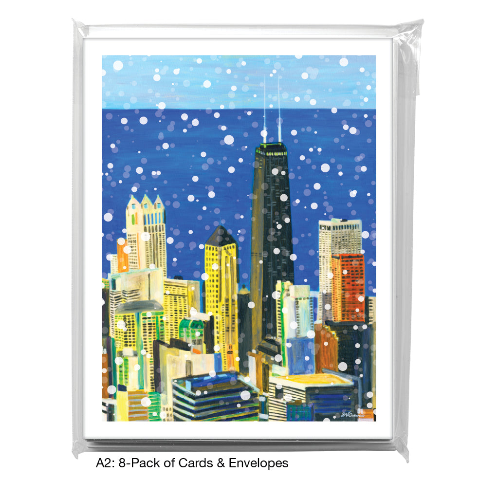 Lake Michigan View, Chicago, Greeting Card (7838C), A2 8-Pack, printedcanvas.com