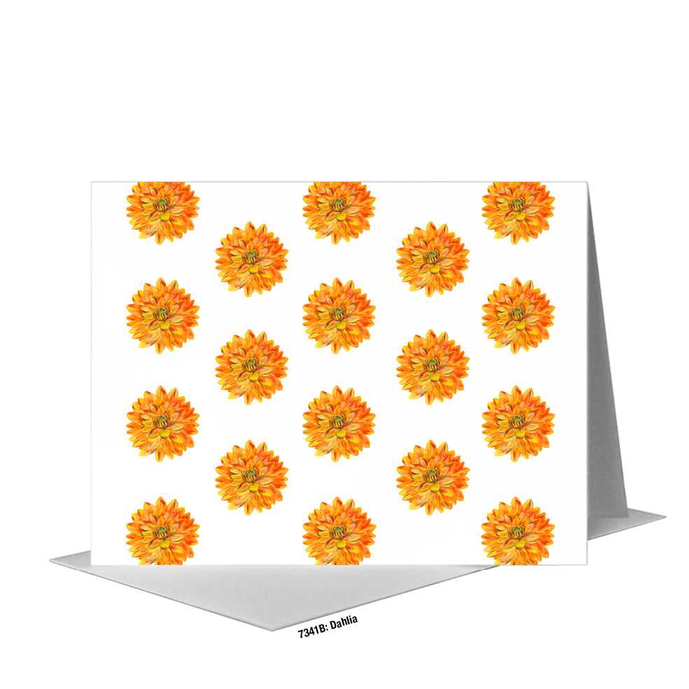 Dahlia, Greeting Card (#7341B), A2 Card Front, www.printedcanvas.com