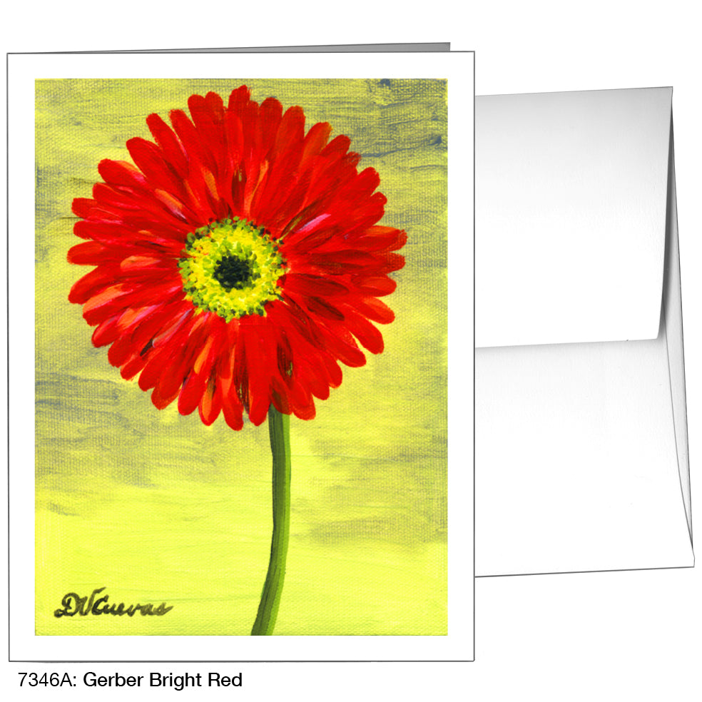 Gerber Bright Red, Greeting Card (7346A)