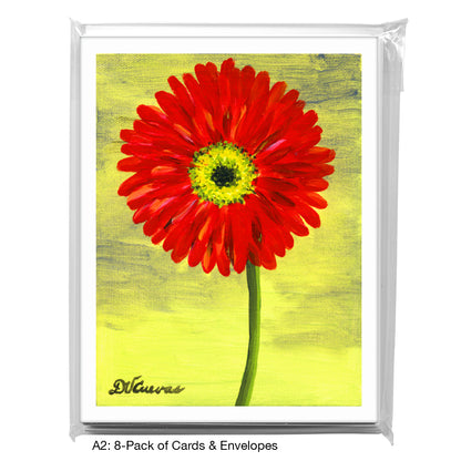 Gerber Bright Red, Greeting Card (7346A)